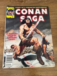 Conan Saga # 45 VF- Marvel Comic Book Magazine Barbarian Red Sonja Kull 4 J308