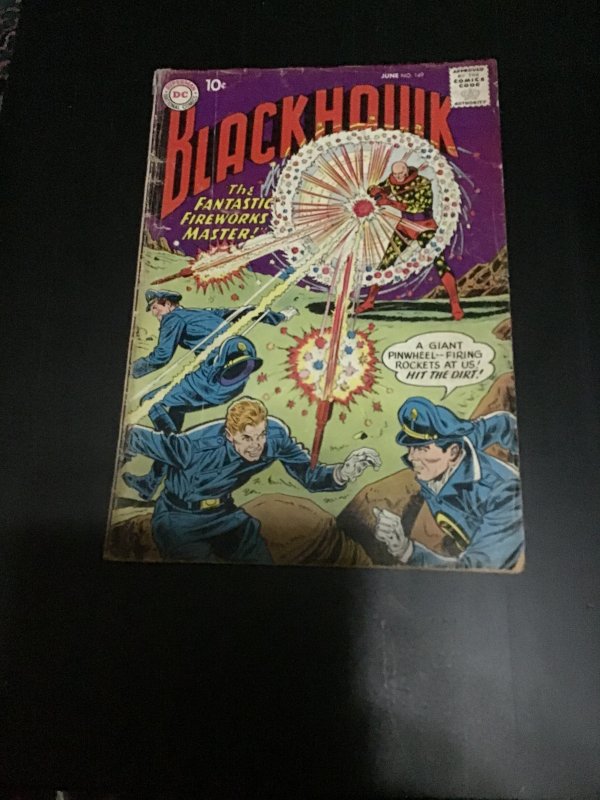 Blackhawk #149 (1960) 1st fireworks master! Mid grade key! VG/FN Wow!