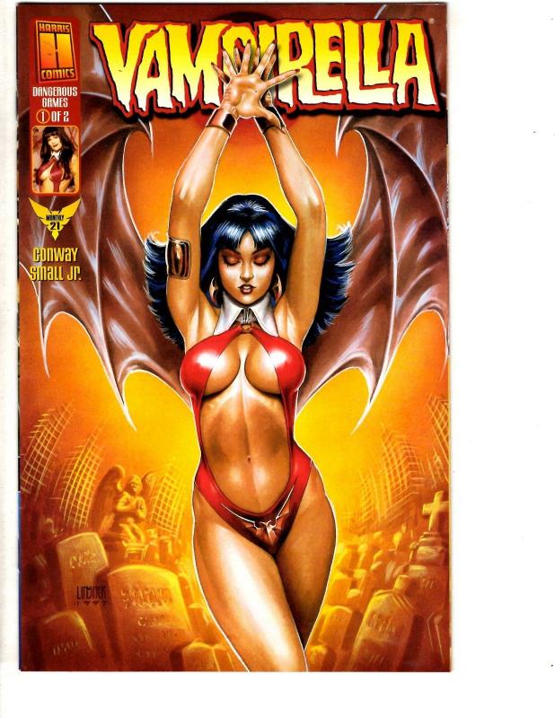 Lot Of 7 Vampirella Harris Comic Books # 19 20 (2) 21 (3) 22 Vampire Horror CR28