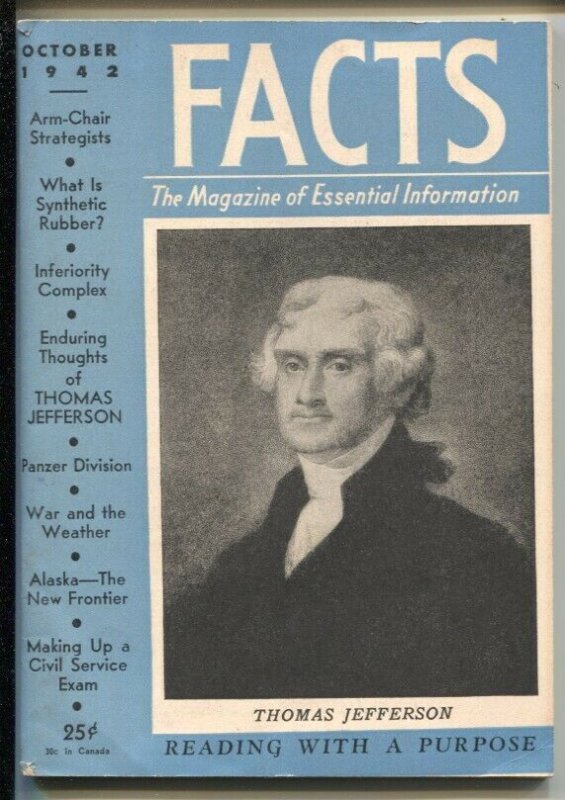 Facts-The Magazine of Essential Information #1 10/1942-1st issue-Jefferson-Pa...