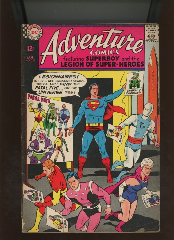 (1967) Adventure Comics #352: SILVER AGE DC! KEY! COMBINED SHIPPING! (2.0/2.5)