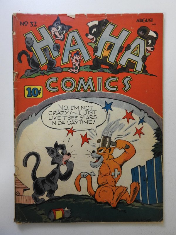 Ha Ha Comics #32 (1946) GD/VG Condition! Cover detached top staple