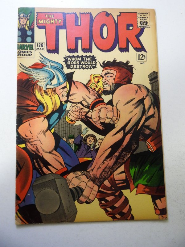 Thor #126 (1966) Thor vs Hercules! FN+ Condition