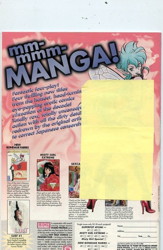 Hot Tails #6 (1996) Eros Adult Comic Grade FN 6.0