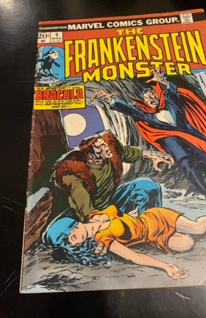 The Frankenstein Monster #9 (1974)vs Dracula key story