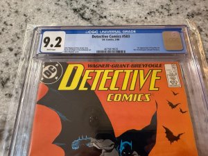 Detective Comics # 583 CGC Graded 9.2 DC Comic Book 1988 1st Scarface JH23