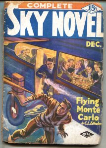 Complete Sky Novel #3 Dec 1930-Gambling cover-RARE aviation pulp magazine