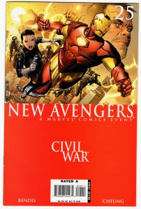 NEW AVENGERS #25 (VF) Civil War 1¢ auction! No Reserve!