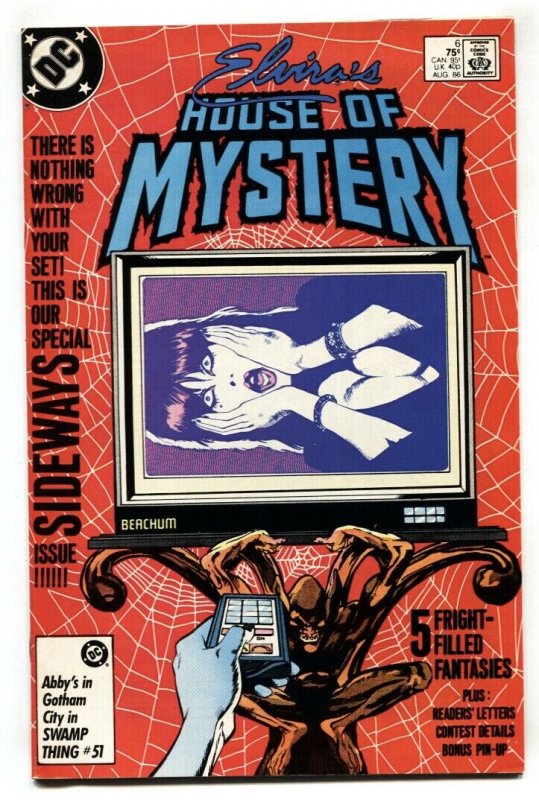 ELVIRA'S HOUSE OF MYSTERY #6 1986 cool cover - comic book