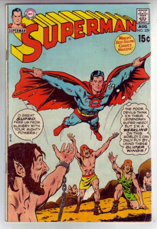 Superman #229 (Aug-70) VG/FN Mid-Grade Superman, Jimmy Olsen,Lois Lane, Lana ...