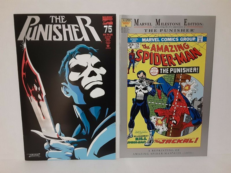 MARVEL MILESTONE: AMAZING SM #129 1st PUNISHER & PUNISHER #75 - LIFTED COVER