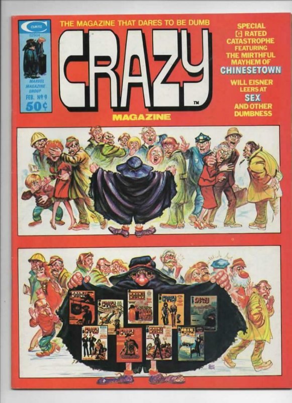 CRAZY #9 Magazine, VF, Will Eisner, Kelly Freas, 1973 1975, more in store