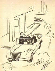 Friars Road Rage - 1960 Humorama gag art by Lo Linkert 