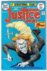 JUSTICE INC #1, FN+, Joe Kubert, The Avenger, 1975, more in store