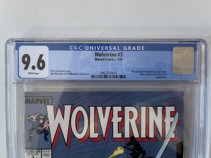 Wolverine # 3 CGC grade 9.6   ?NewsStand Edition? (1989)