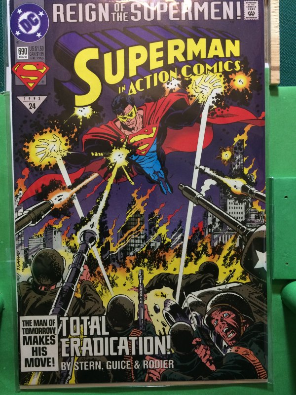 Superman in Action Comics #690 Reign of the Supermen!