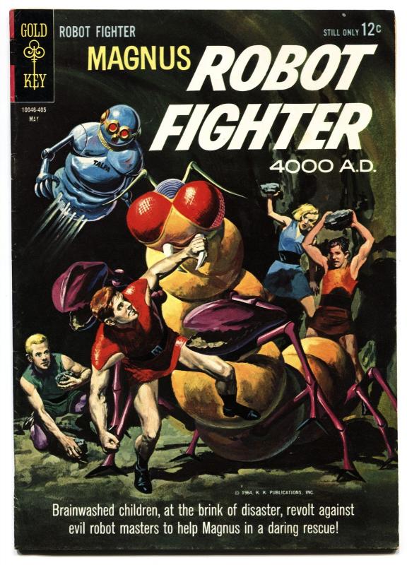 MAGNUS ROBOT FIGHTER #6 1964 GOLD KEY-RUSS MANNING-ROBOT COVER VF