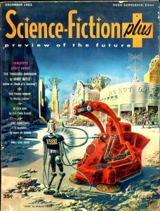 Science-Fiction+ #7 12/1953-Frank R Paul-robot cover-Virgil Finlay-VG