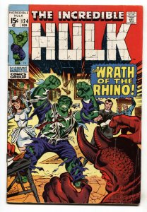 Incredible Hulk #124 Rhino-comic book marvel-1970