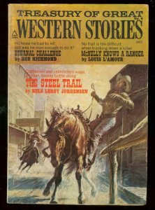 TREASURY OF GREAT WESTERN STORIES #8 1972-LOUIS L'AMOUR VG