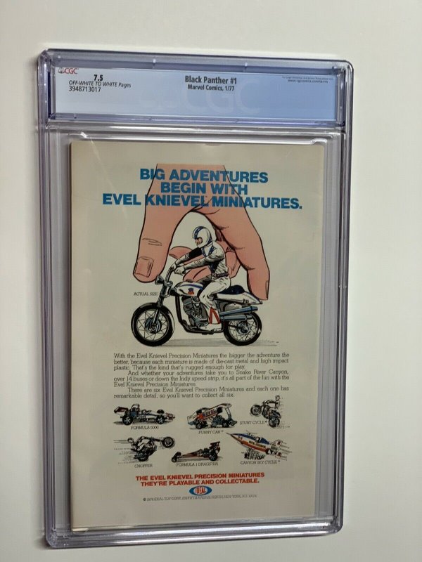 Black Panther 1 cgc 7.5 ow/w marvel 1977