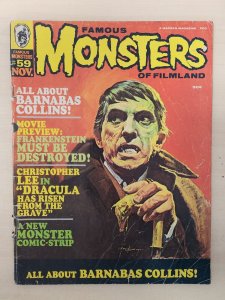 FAMOUS MONSTERS Magazine #59 NOV 1969 (2.5/3.0) Basil Gogos Cvr/Barnabas Collins