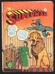 Superman #42 1950's-Atlas-Published in England-B&W interior-Cover & story fro...