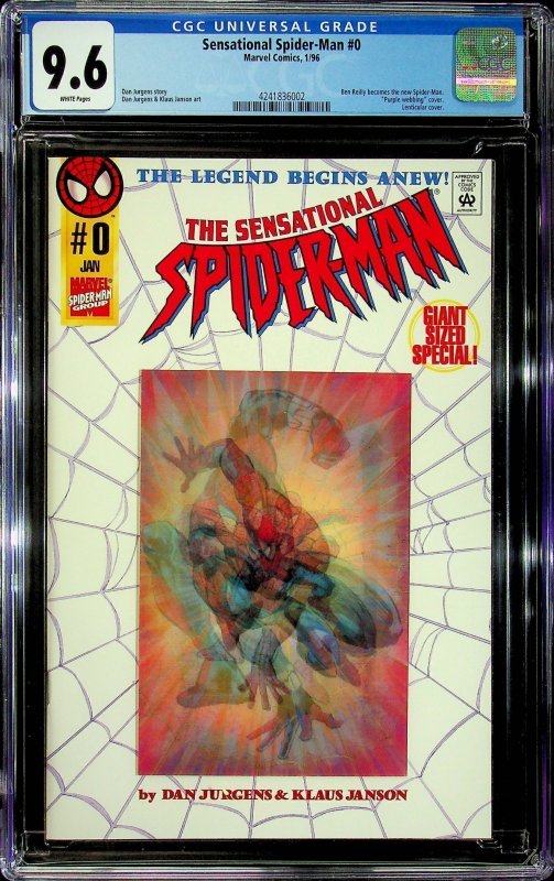 The Sensational Spider-Man #0 (1996) - CGC 9.6 - Cert#4241836002