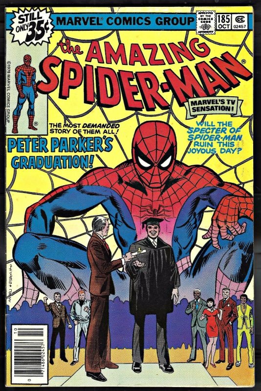 Amazing Spider-Man 185 FN/VF 7.0 Uncertified Marvel 1978 FREE SHIP