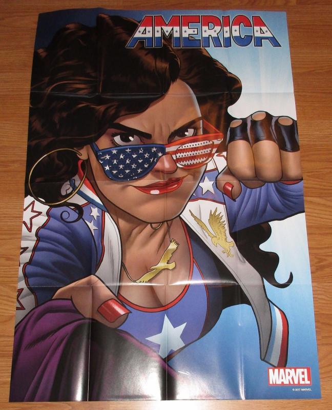 America #1 Folded Promo Poster - Joe Quinones Ultimates Marvel (24 x 36) New!