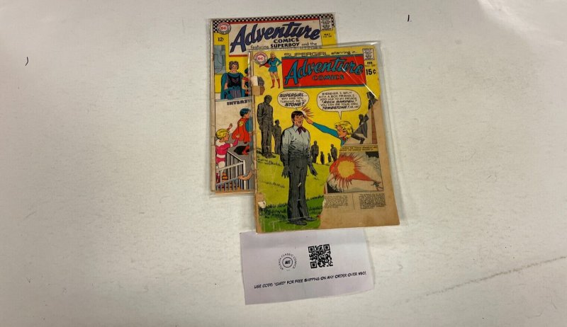 2 Adventure Comics DC Comics books #389 356 63 JW35