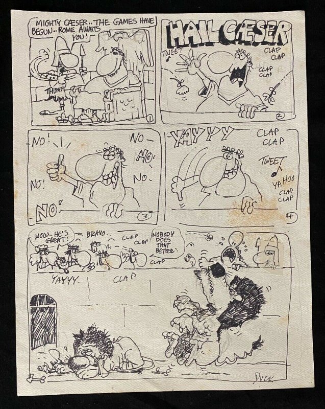 Duck Edwing Original Caesar comic gag art - MAD Magazine