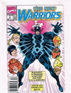 New Warriors #6 FN/VF 1st Print Marvel Comic Book Black Bolt DE1
