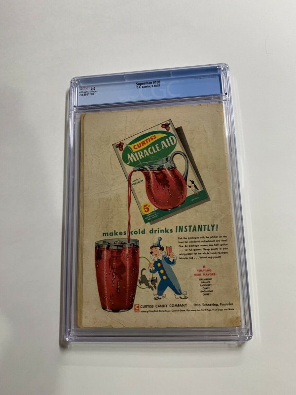 Superman 100 Cgc 2.0 Dc Comics Golden Age