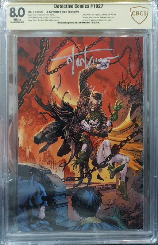 Detective Comics #1027 8.0 CBCS signed by Tyler Kirkham Anniversary Issue