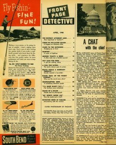 Front Page Detective Magazine April 1948- Photo cover- Pulp Crime VG