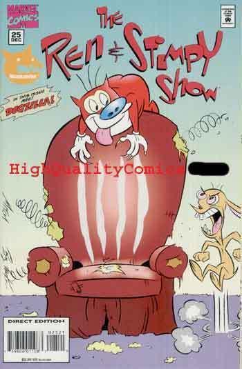 REN & STIMPY SHOW #25, NM+, TV Cartoon, Dogzilla, 1994, Die, more in store