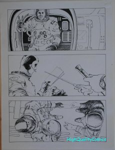 MIKE HINGE original art, 8 page Sci-Fi story, Arrival, Astronauts, Smithsonian