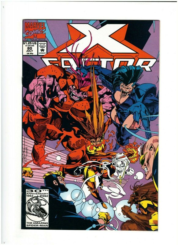 X-Factor #80 VF/NM 9.0 Marvel Comics 1992 vs. The Nasty Boys