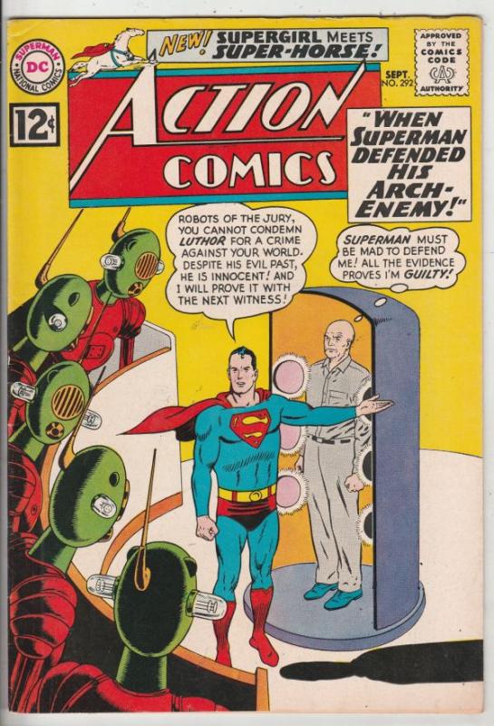 Action Comics #292 (Sep-62) VF/NM High-Grade Superman, Supergirl