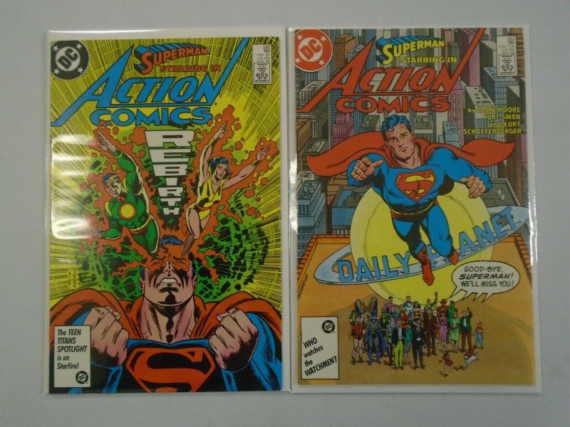 Action Comics lot 34 different from #550-583 6.0 FN (1983-86)