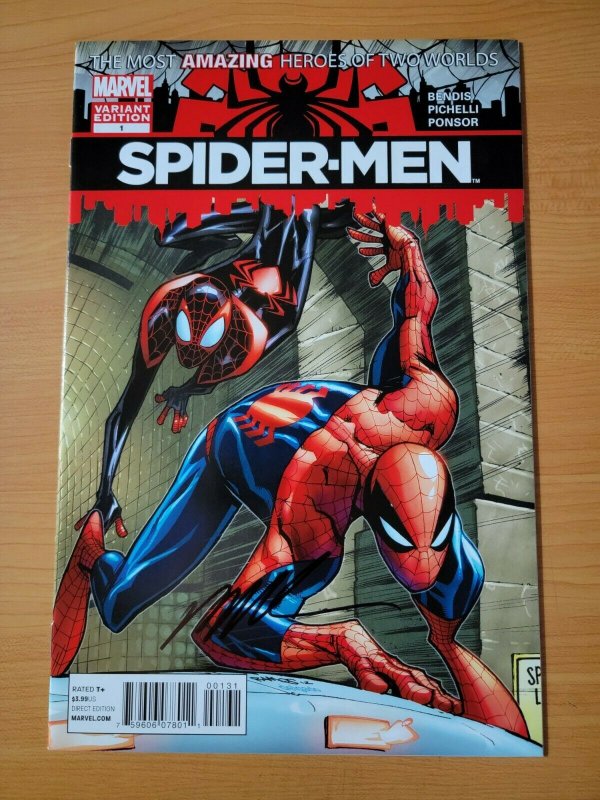 Spider-Men #1 Humberto Ramos Variant SIGNED ~ NEAR MINT NM ~ 2012 Marvel Comics