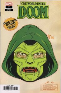 One World Under Doom #7 2025 Halloween Mask Cover C Marvel Comics EB134