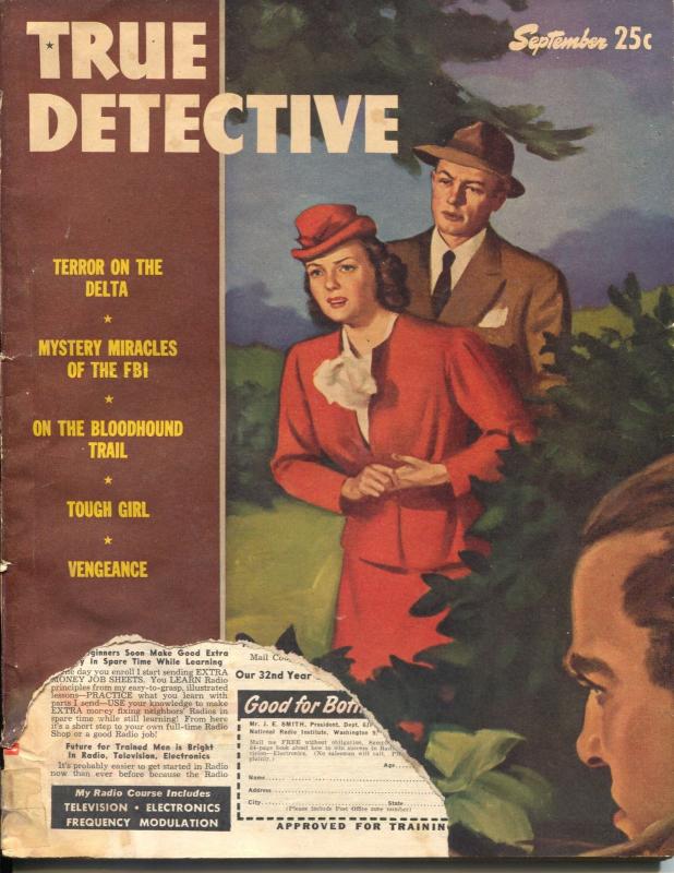 True Detective 9/1946-MacFadden-Ozni Brown-FBI mysteries-pulp crime-G