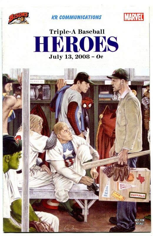 Triple-A Baseball Heroes #2 2008- Marvel Comics RARE Buffalo Bisons 