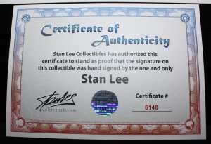 Amazing Spider-Man Print Signed By Stan Lee - COA #6148 Included