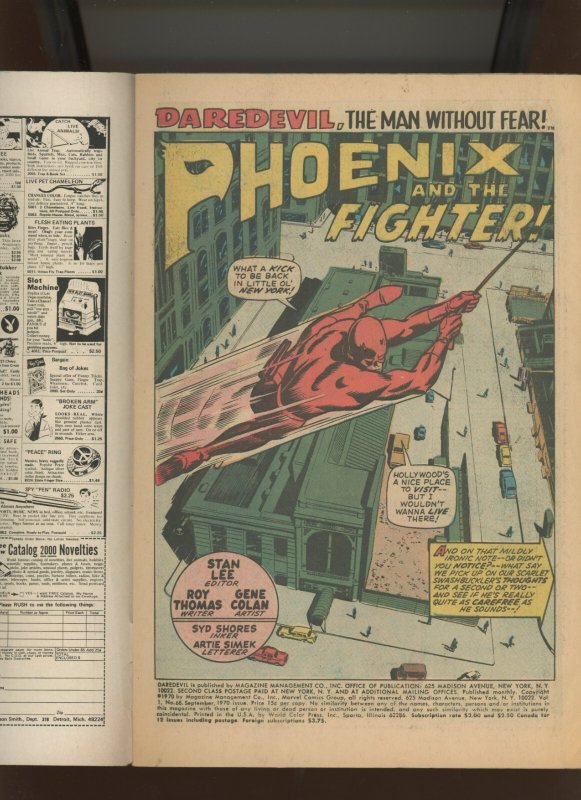 (1970) Daredevil #68: BRONZE AGE! WE COMBINE SHIPPING! (2.5)
