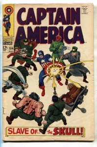 Captain America #104--1968-- Red Skull--Jack Kirby--comic book