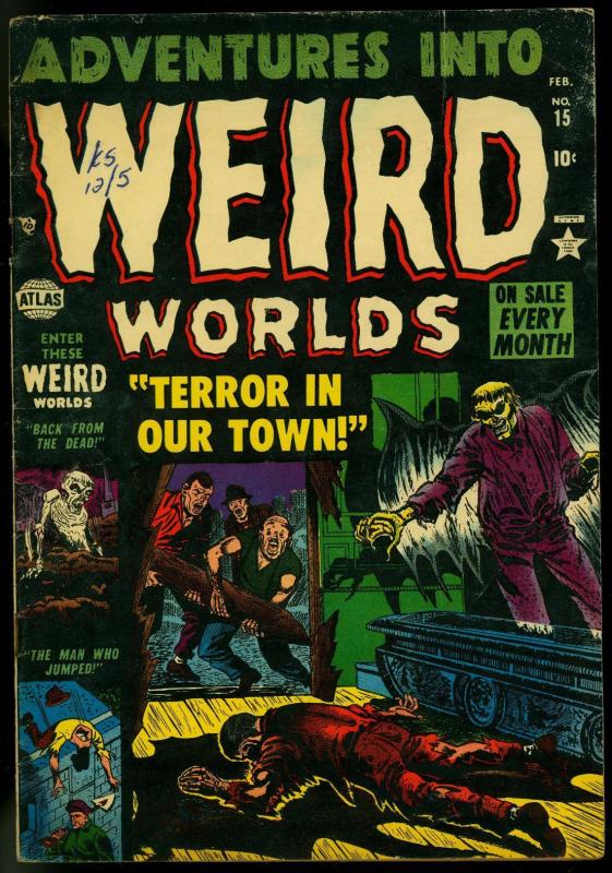 Adventures into Weird Worlds #15 1952- Atlas Horror-Vampire cover VG