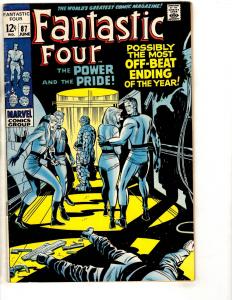 Fantastic Four # 87 VF- Marvel Comic Book Thing Human Torch Invisible Girl JL9